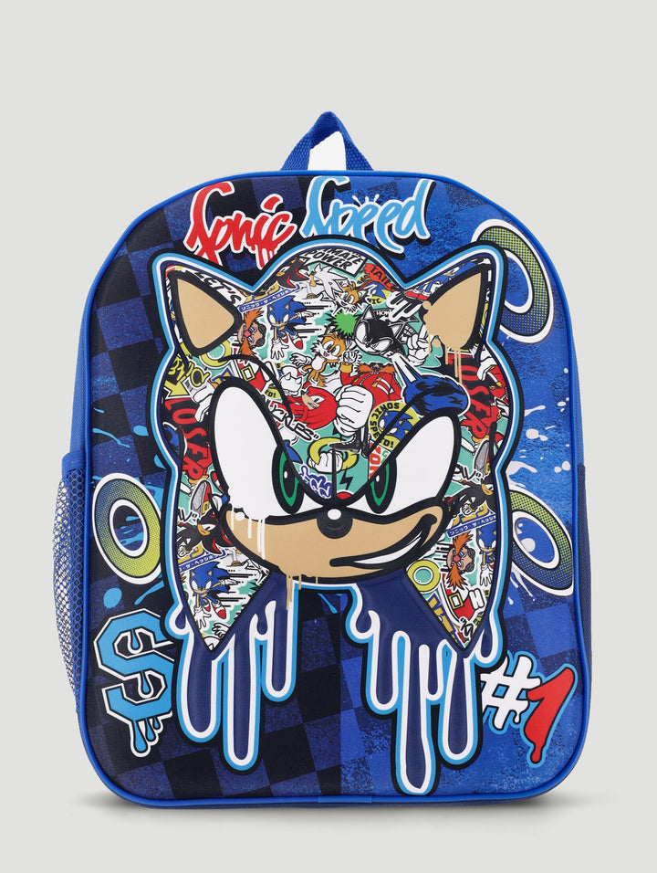 Pre-Boys Sonic Debossed Backpack - Blue