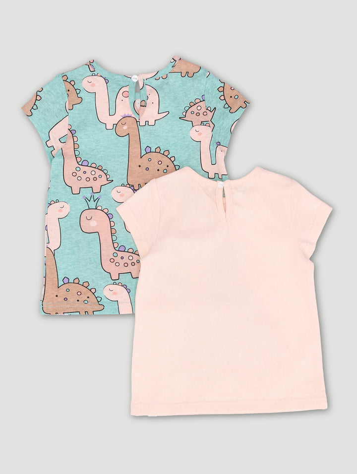 Baby Girls 2 Pack Dino Tees