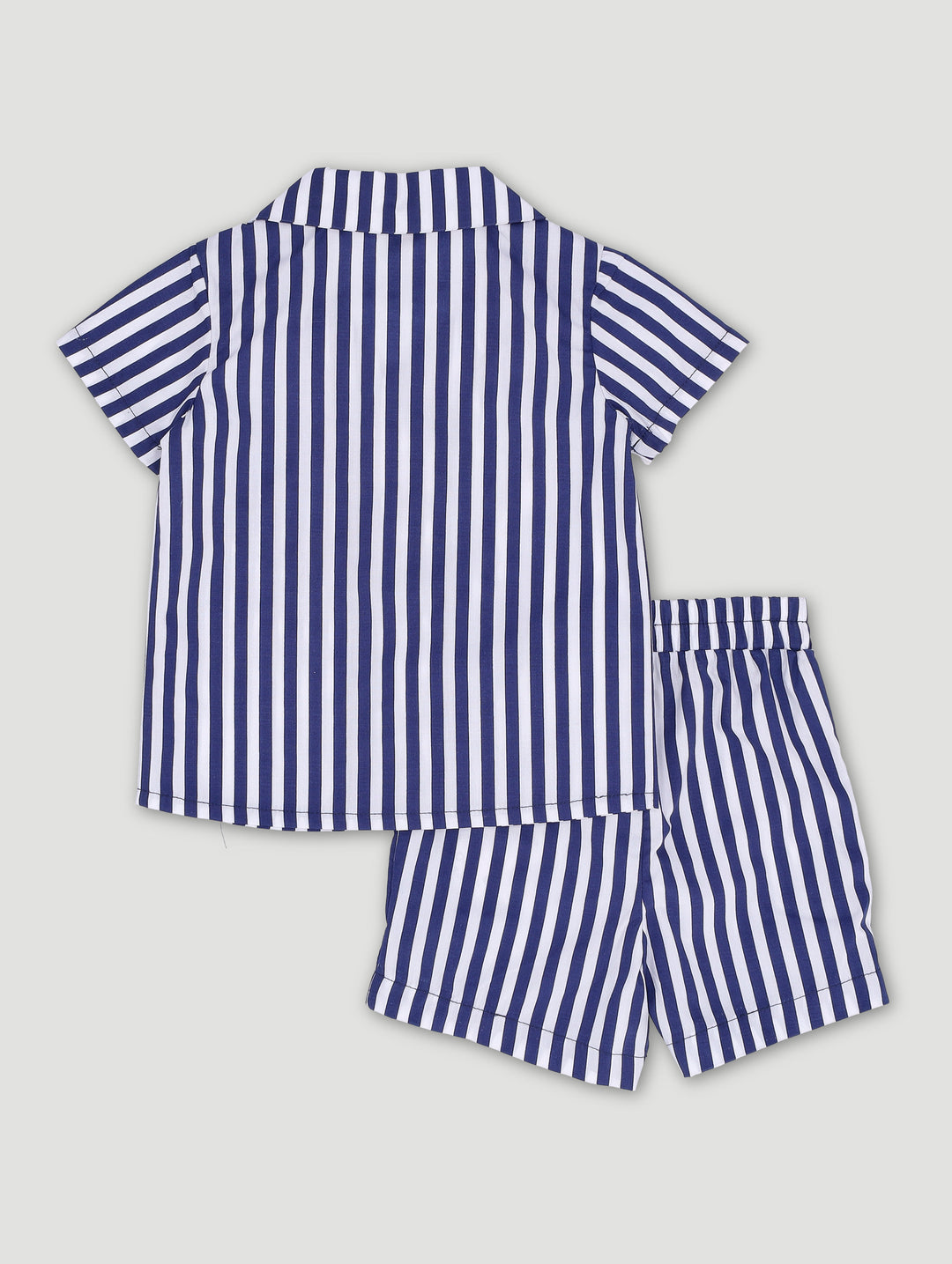 Baby Boys Shirt & Short Stripe Set - Navy