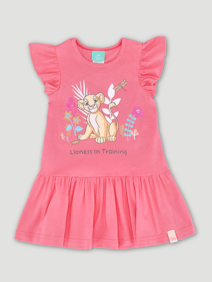 Baby Girls Lion King Dress - Coral