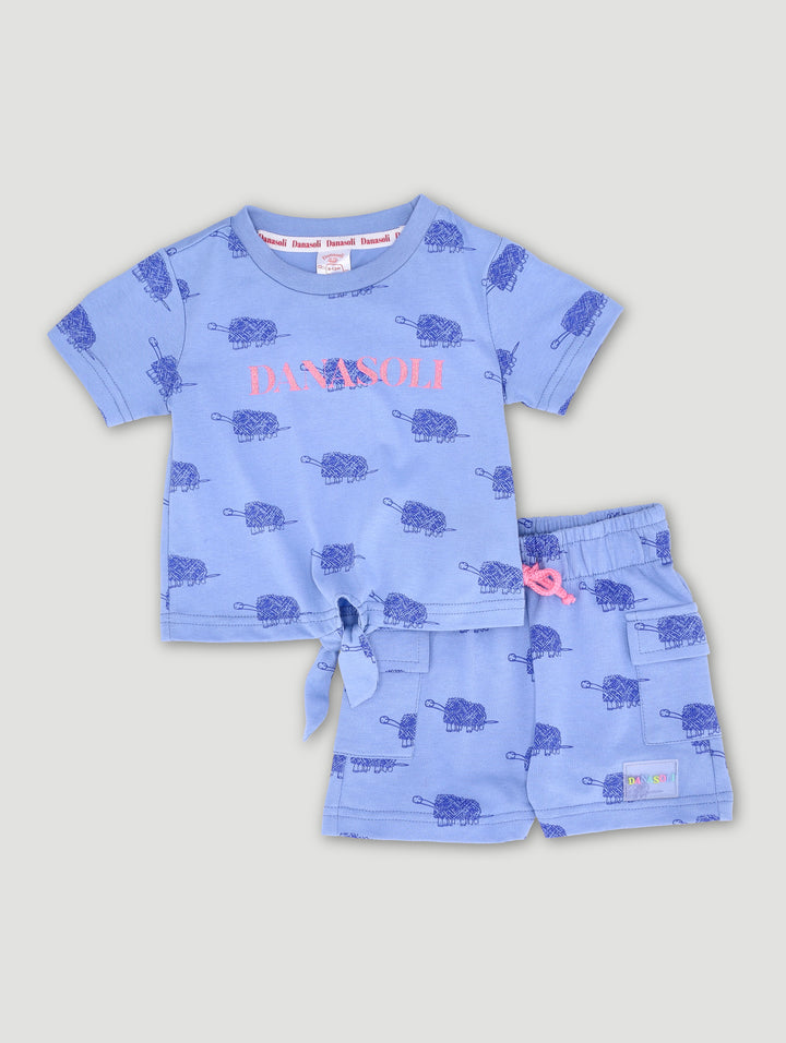 Baby Girls Danasoli Print Set - Blue