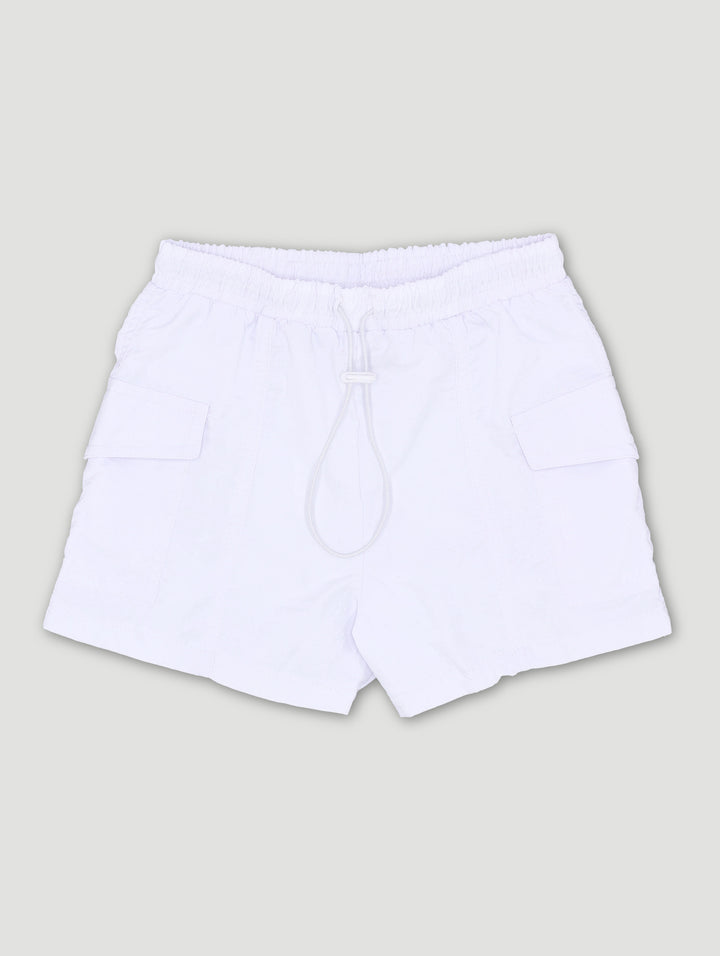 Pre-Girls Cargo Short - White