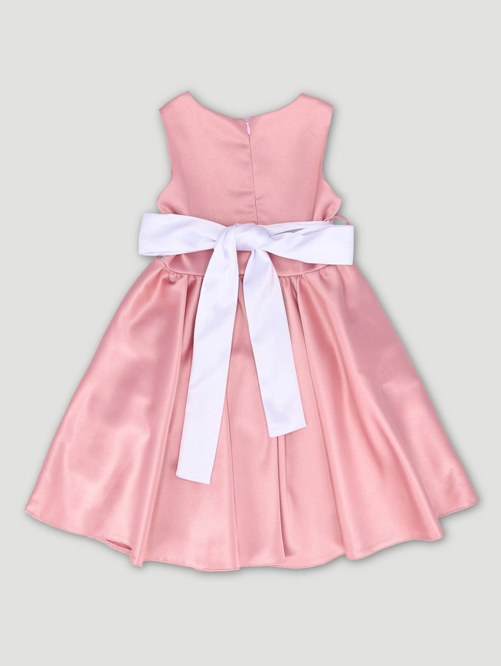 Pre-Girls Satin Occasion Wear Dress - Pink