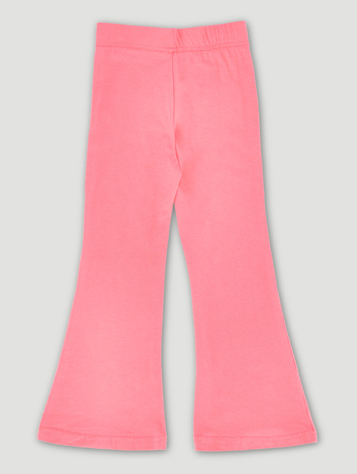 Pre-Girls Plain Flare Leg Pants - Coral