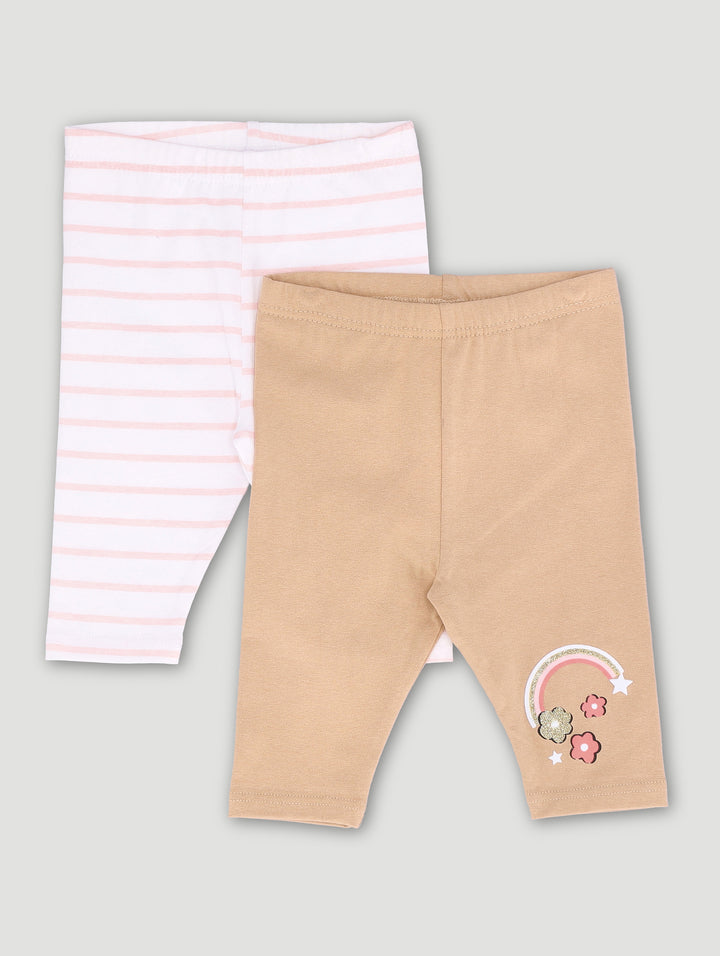 Baby Girls 2 Pack Rainbow Leggings