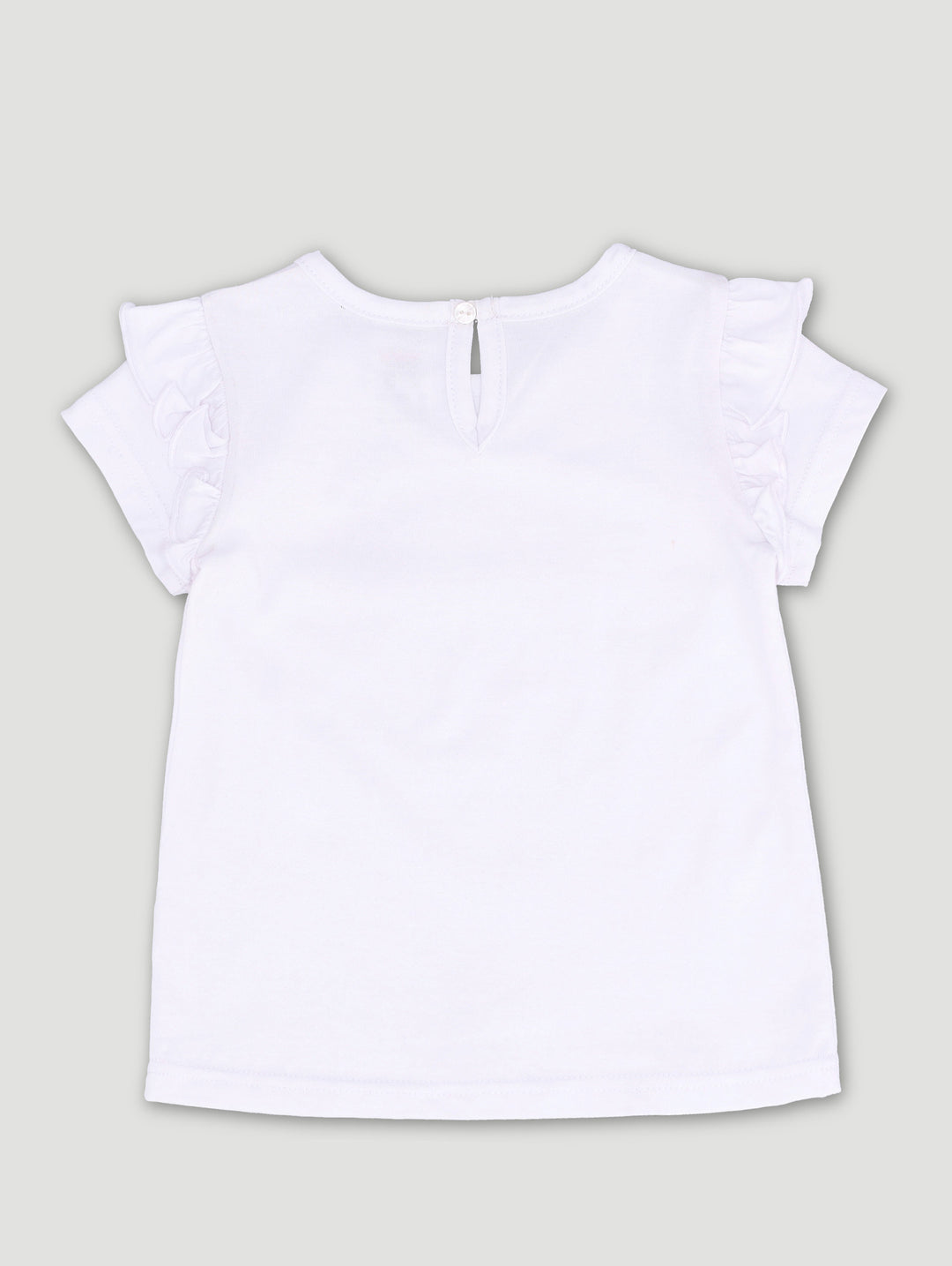 Baby Girls Frill Shirt - White