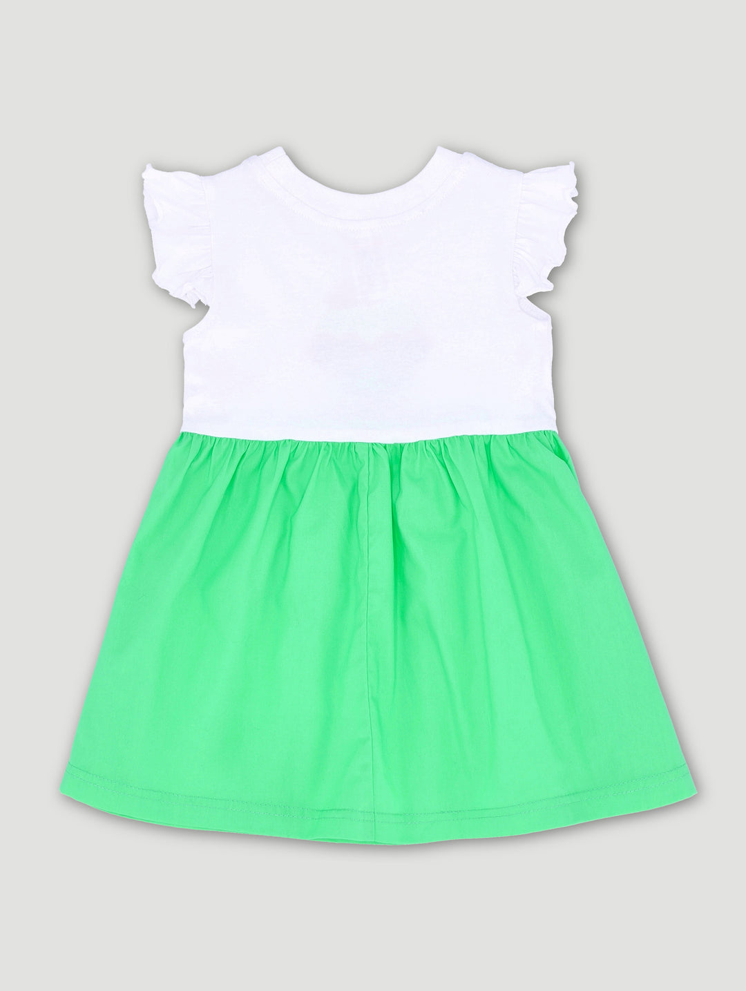 Baby Girls Combo Dress - Green