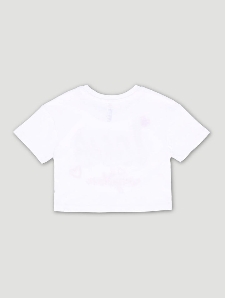 Pre-Girls Sequin Applique Christmas Tee - White