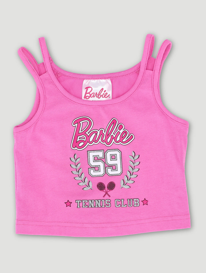 Pre-Girls Barbie Strappy Vest Top - Pink