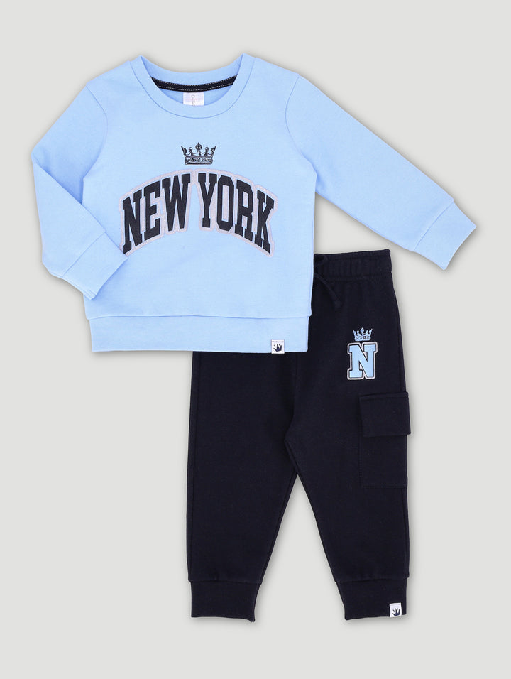 Baby Boys New York Fleece Set - Blue