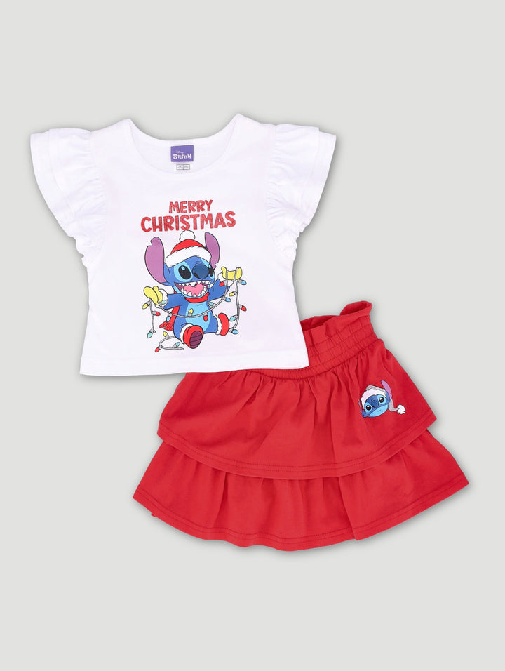 Pre-Girls Lilo & Stitch Christmas Set - Red