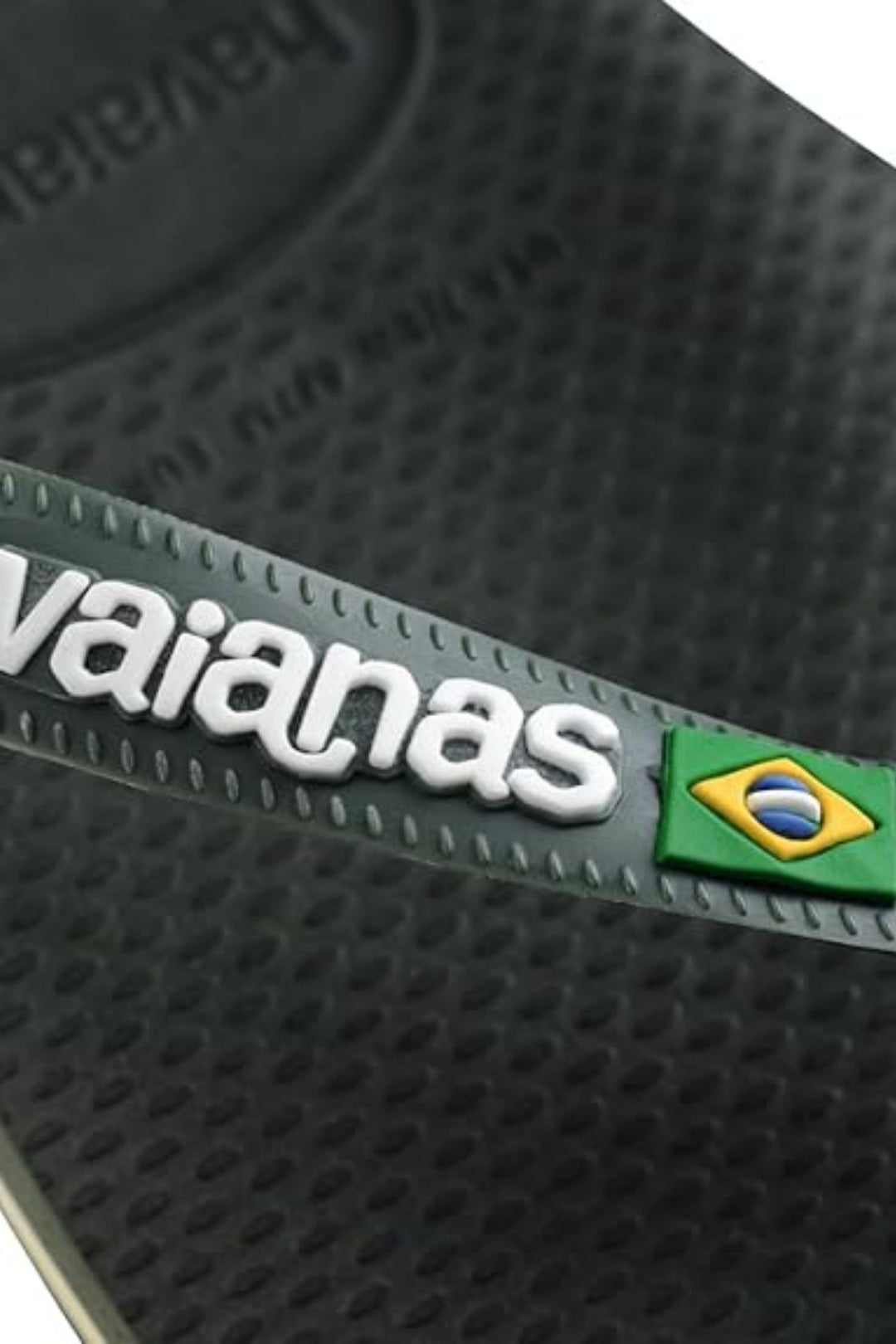 Brazil Logo & Word Flip Flop - Olive