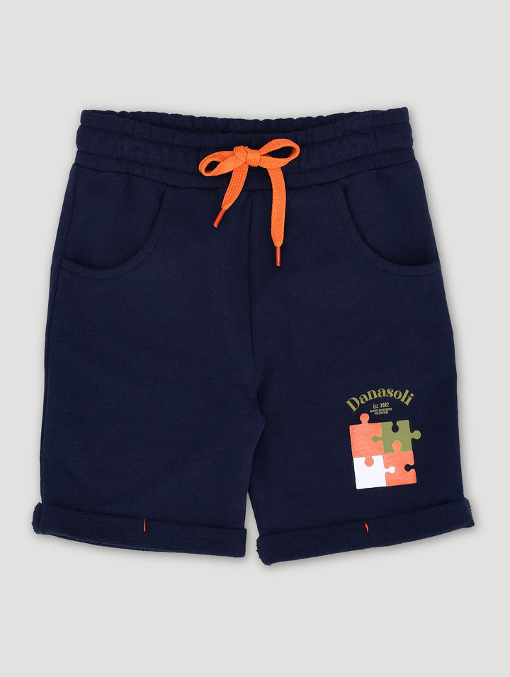 Pre-Boys Danasoli Puzzle Short - Navy