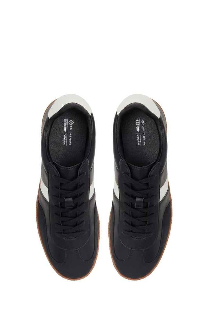 Impalla Gum Sole Flat Sneaker - Black/White