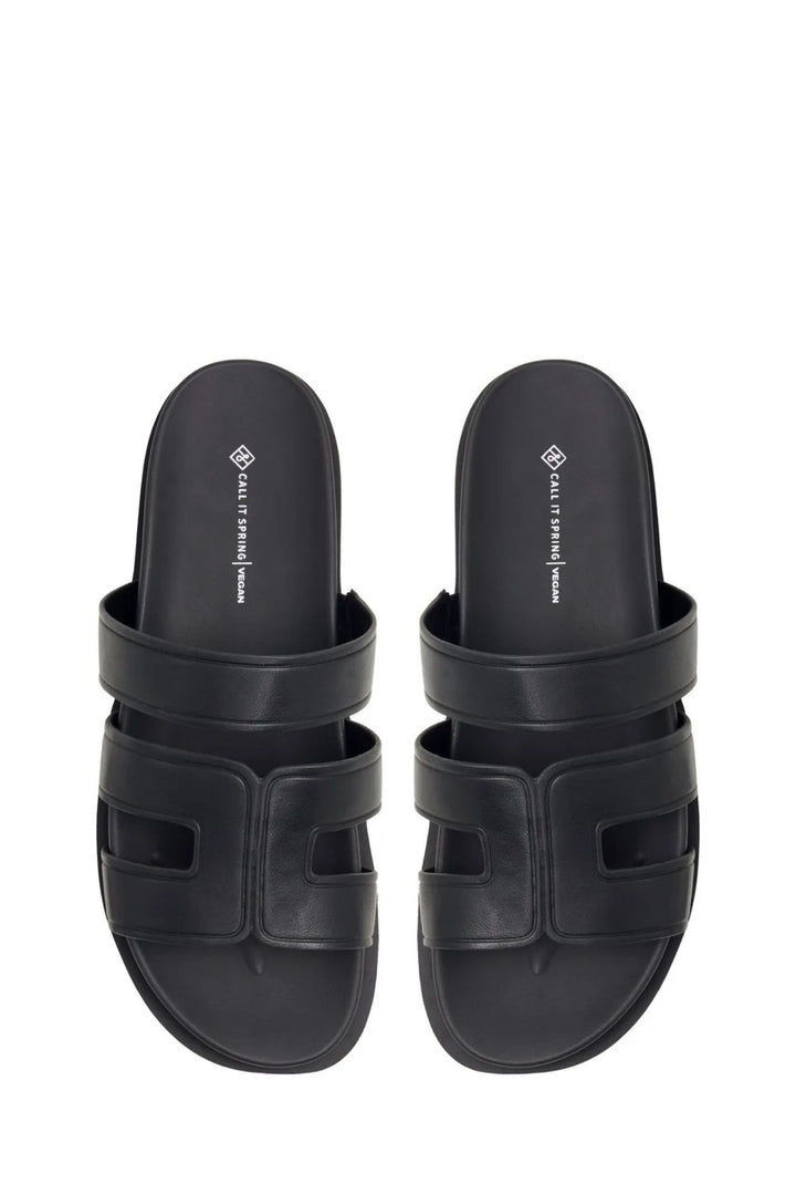 Casablanca Push In Multi Strap Sandal - Black