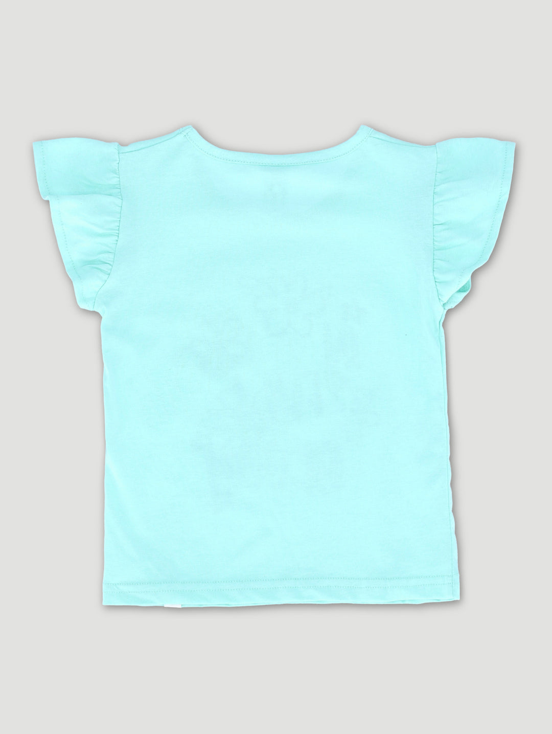 Pre-Girls Full Bloom Shoulder Frill Tee - Blue