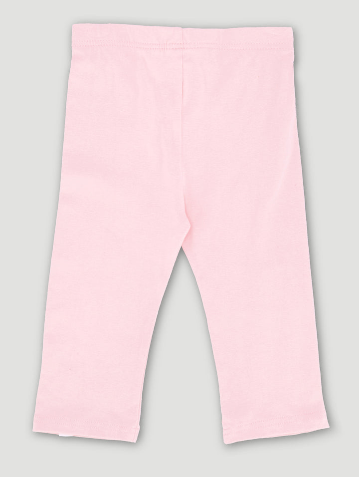 Pre-Girls Plain Ankle Leggings - Pink