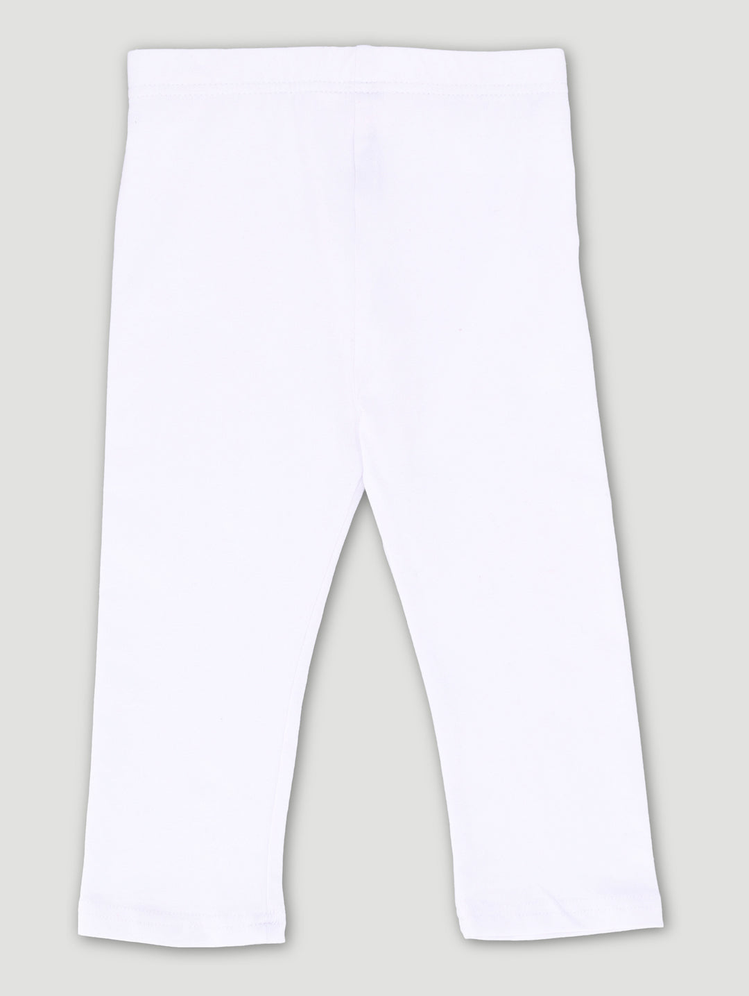 Pre-Girls Plain Ankle Leggings - White