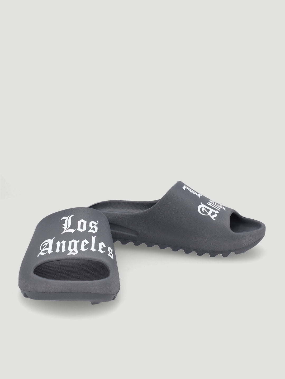 Boys Printed Moulded Slide - Grey