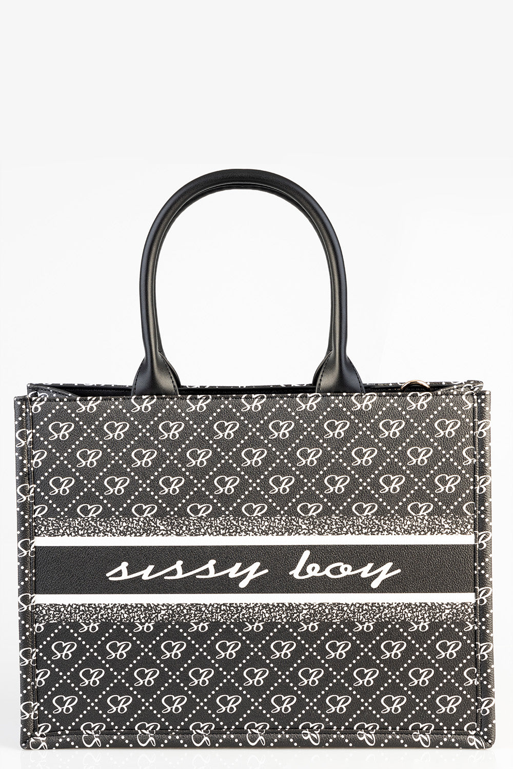 Printed Jacquard Tote Bag - Black