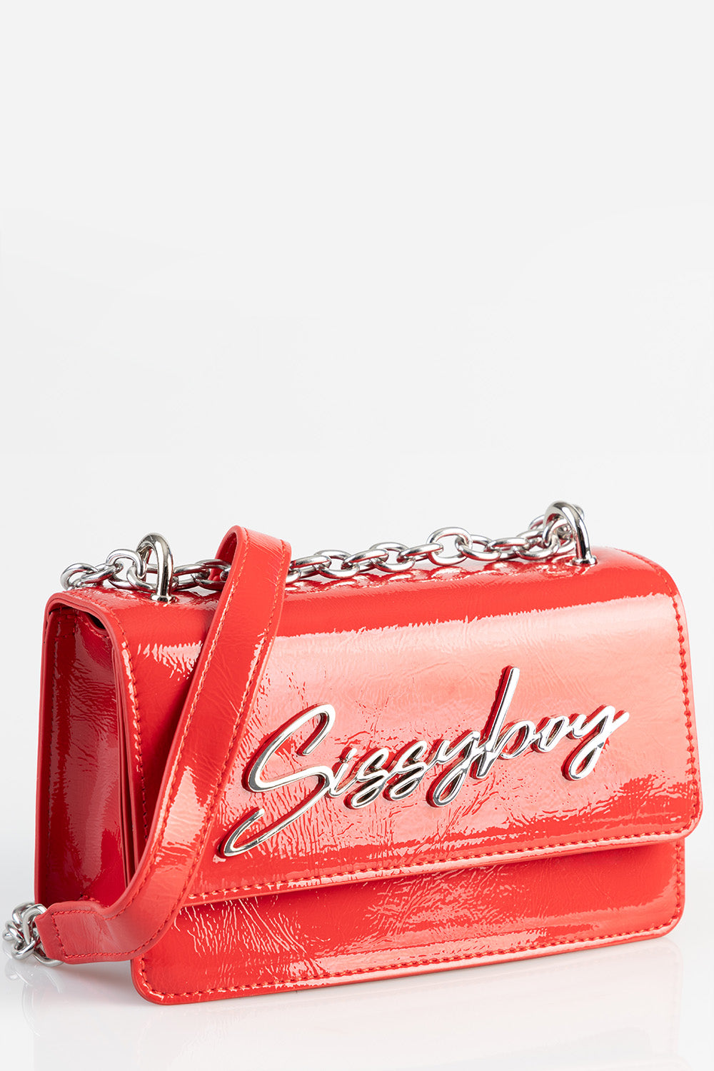 Structured Crossbody Bag - Red