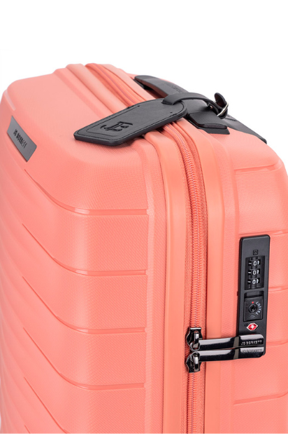 Onyx Trolley Case Luggage - Coral