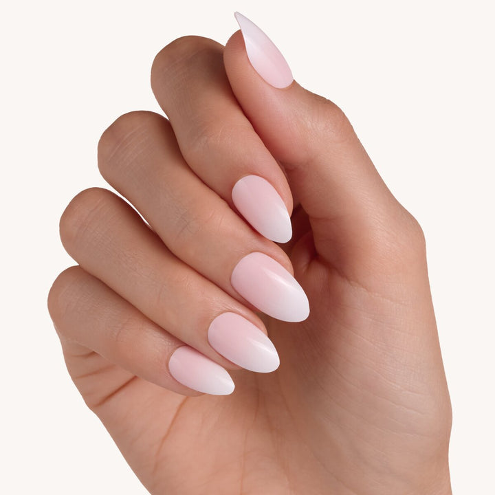 French Manicure Click On Nails  - 02