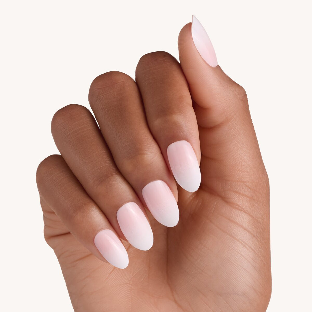 French Manicure Click On Nails  - 02