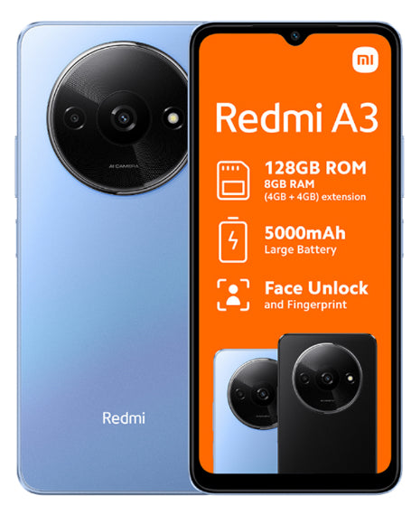 Redmi A3 128GB Dual Sim Blue Cellphone