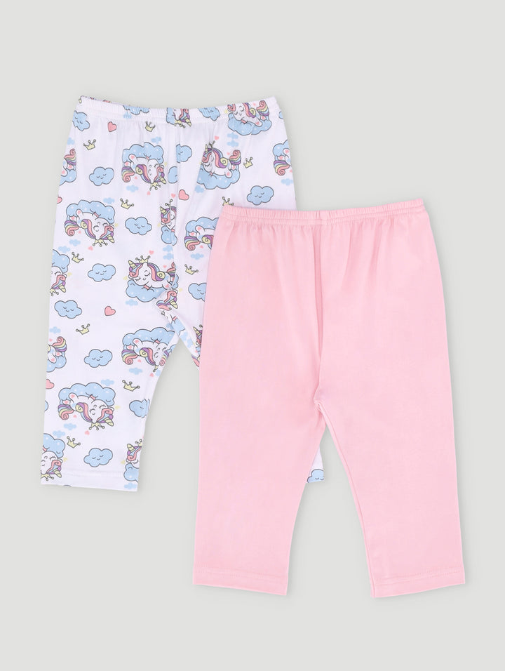 Baby Girls 2 Pack Unicorn Pyjamas - Pink