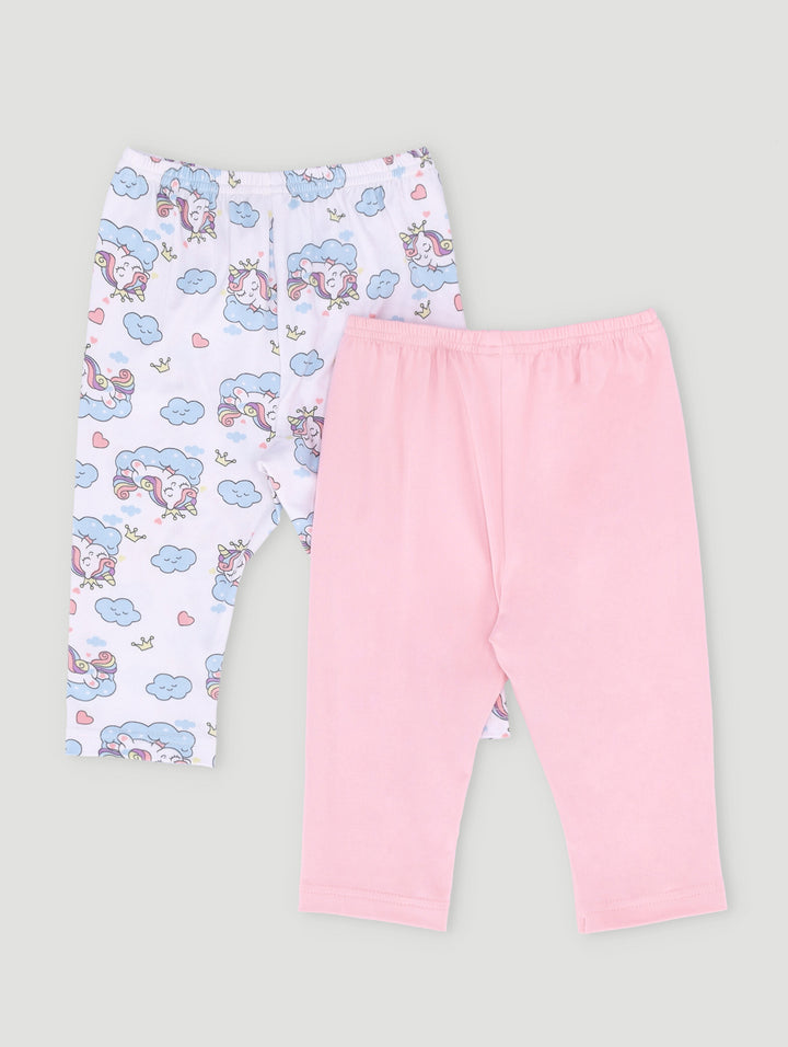 Baby Girls 2 Pack Unicorn Pyjamas - Pink