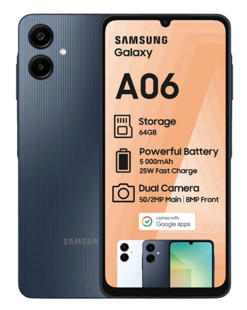 Galaxy A06 Box Deal 64GB Black Celphone