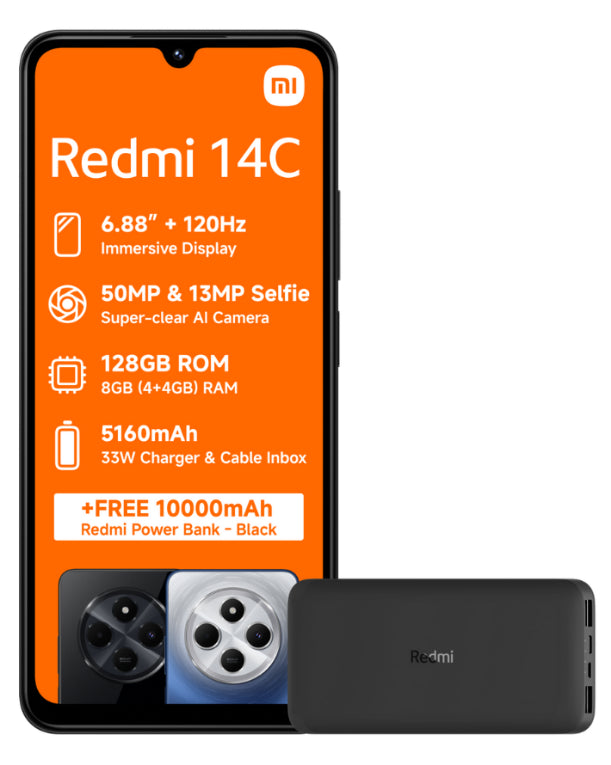 Redmi 14C 128GB Dual Sim Black Cellphone