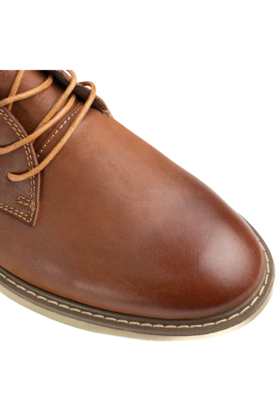 Dylan Smart Casual Lace Up Derby Shoe - Brown