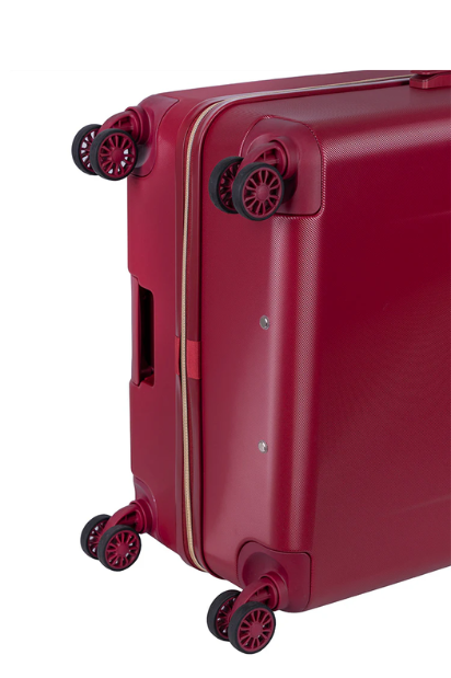 Nouveau 4-Wheel Trolley Case Luggage - Plum