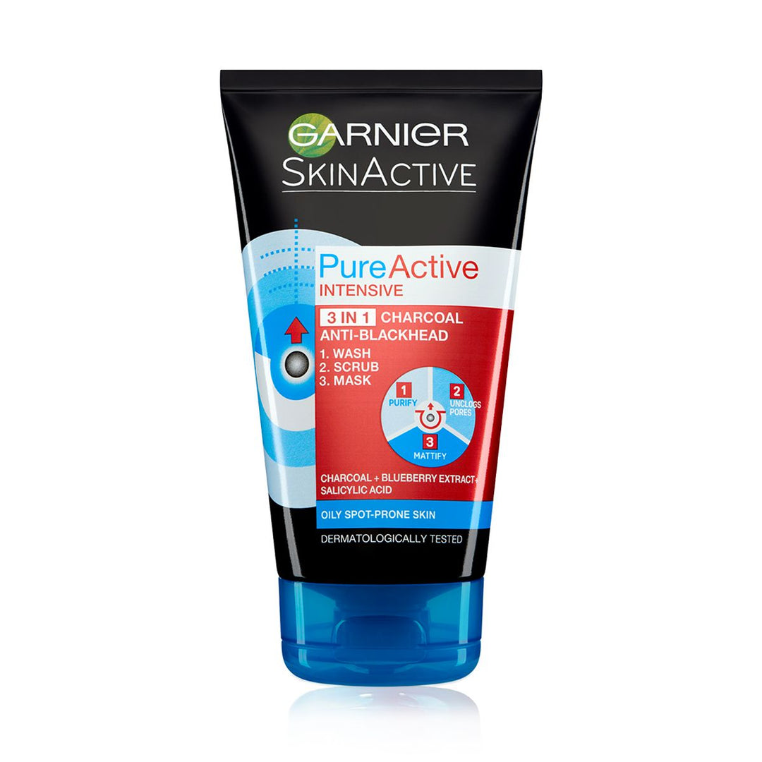 Pure Active Intensive Charcoal 3-in-1 Wash, Scrub and Mask 150ml