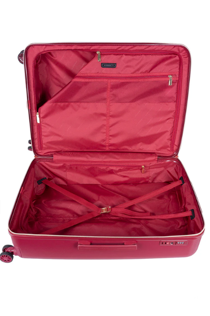 Nouveau 4-Wheel Trolley Case Luggage - Plum