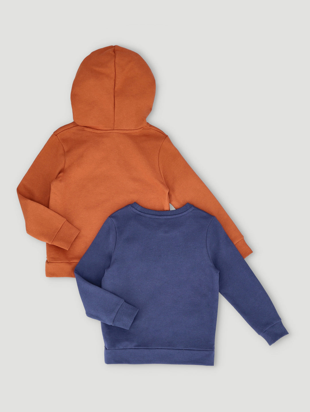 Pre-Boys 2 Pack Fleece Tops - Rust/Navy