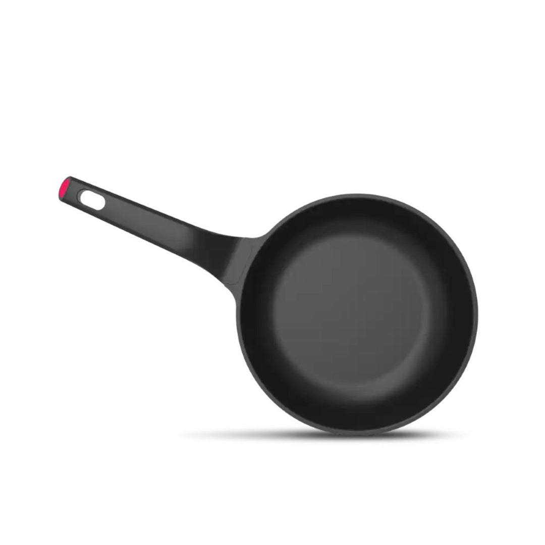 Taurus Cast Aluminium Frying Pan Set 20 + 24cm - Black