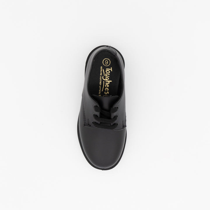 Boys (E B) Plain Lace-Up Injection Leather School Shoe - Black