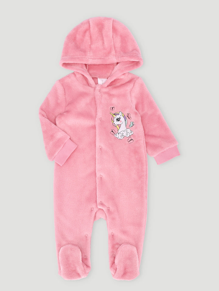 Baby Girls Unicorn Sleepsuit - Pink