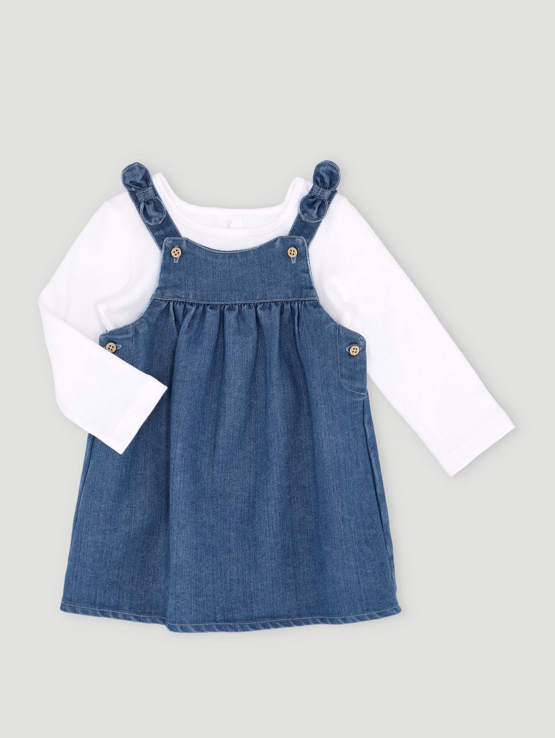 Baby Girls Denim Pinni Set