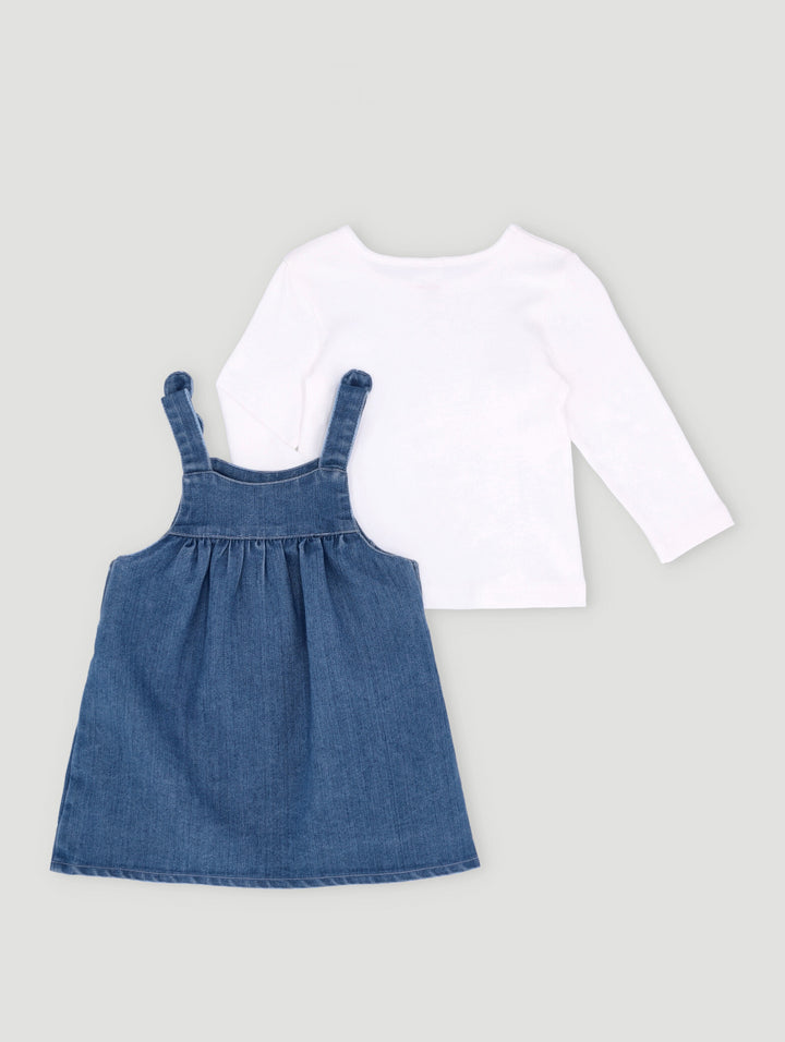 Baby Girls Denim Pinni Set