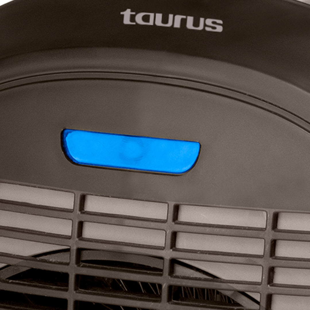 Taurus Oscillating Floor Fan Heater With 2 Heat Settings - Black