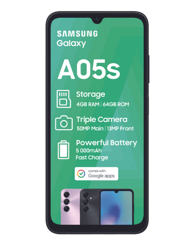 Galaxy A05S 128GB Dual Sim Black Cellphone