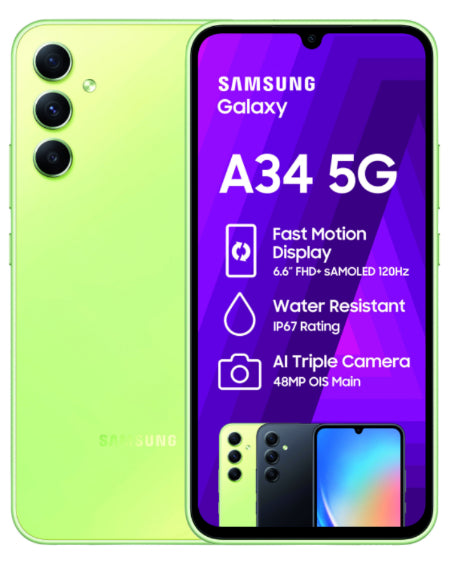 Galaxy A34 128GB Dual Sim 5G Green Cellphone