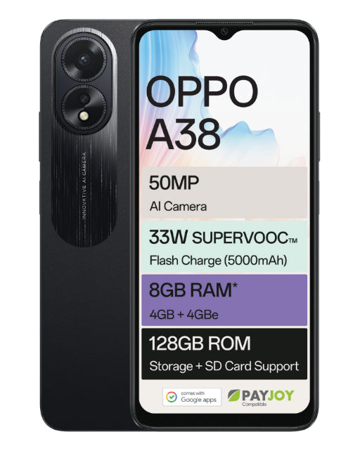 Oppo A38 128GB Dual Sim Black Cellphone