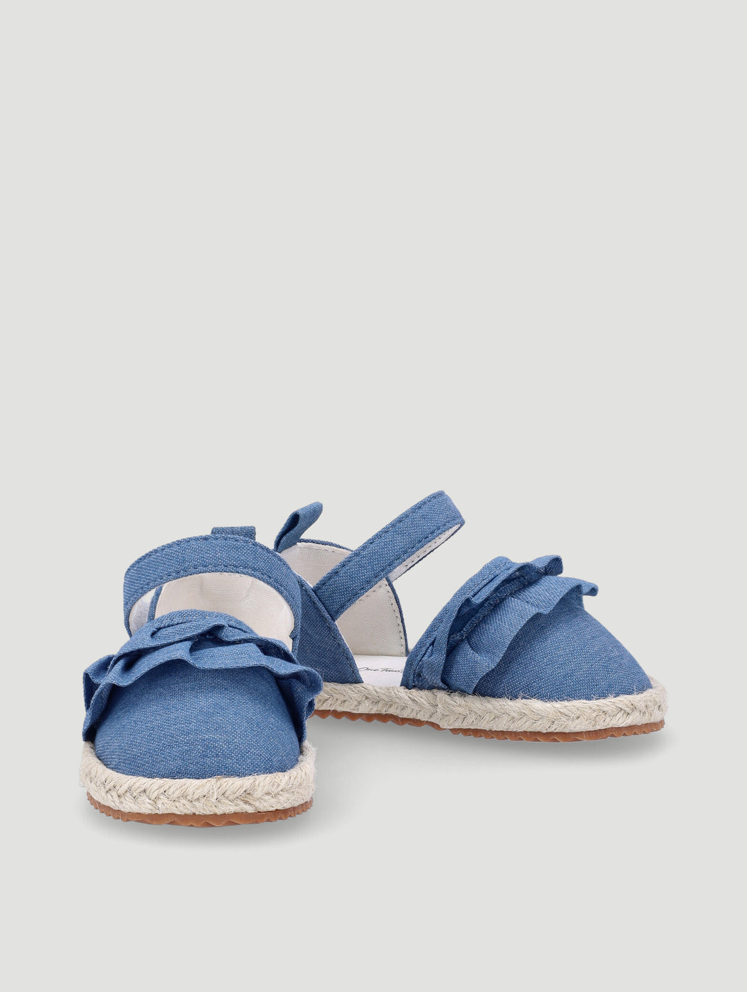 Baby Girls Frill Espadrille Sandal - Denim