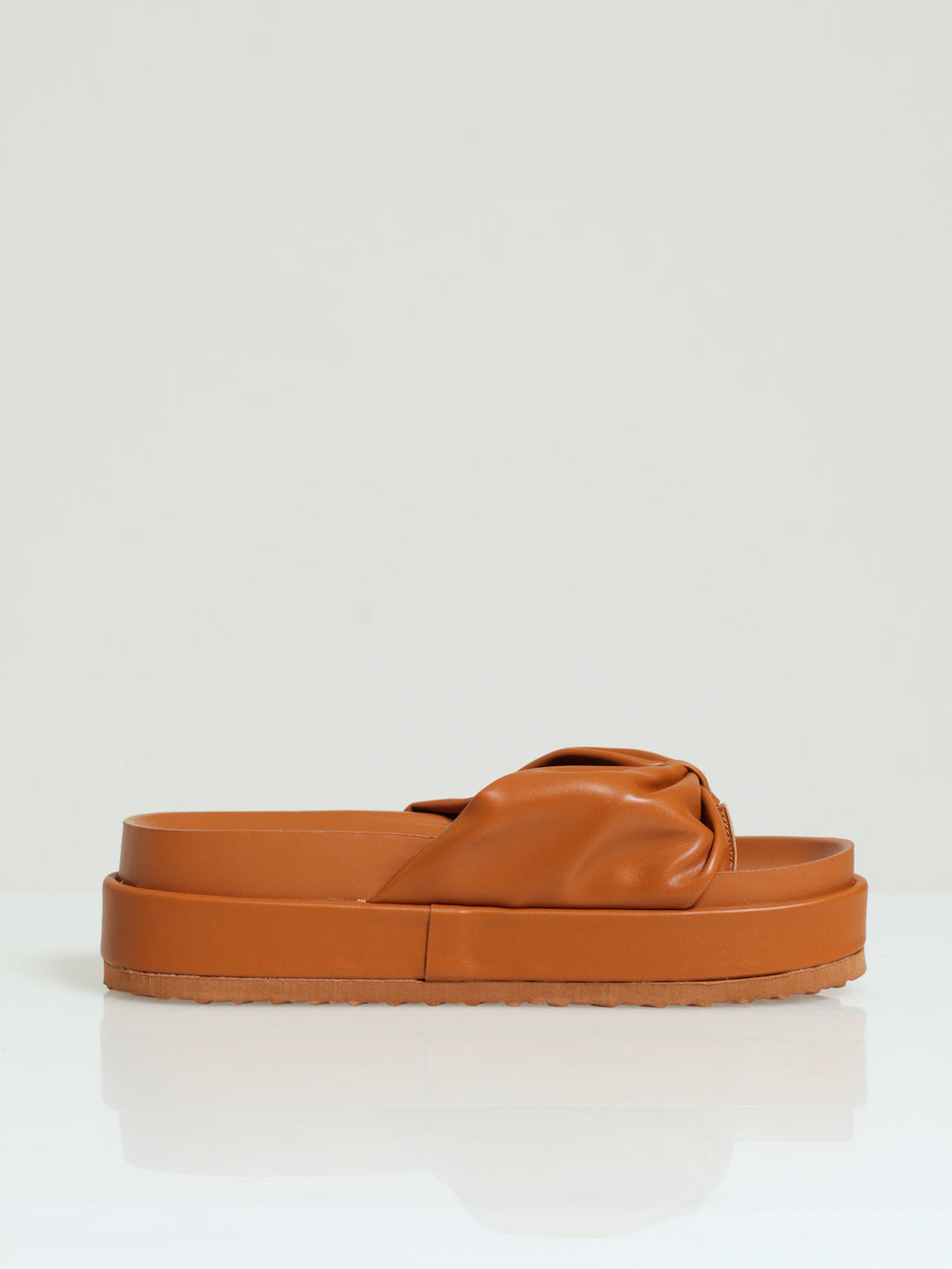 Puff Strap Thong Sandal - Tan