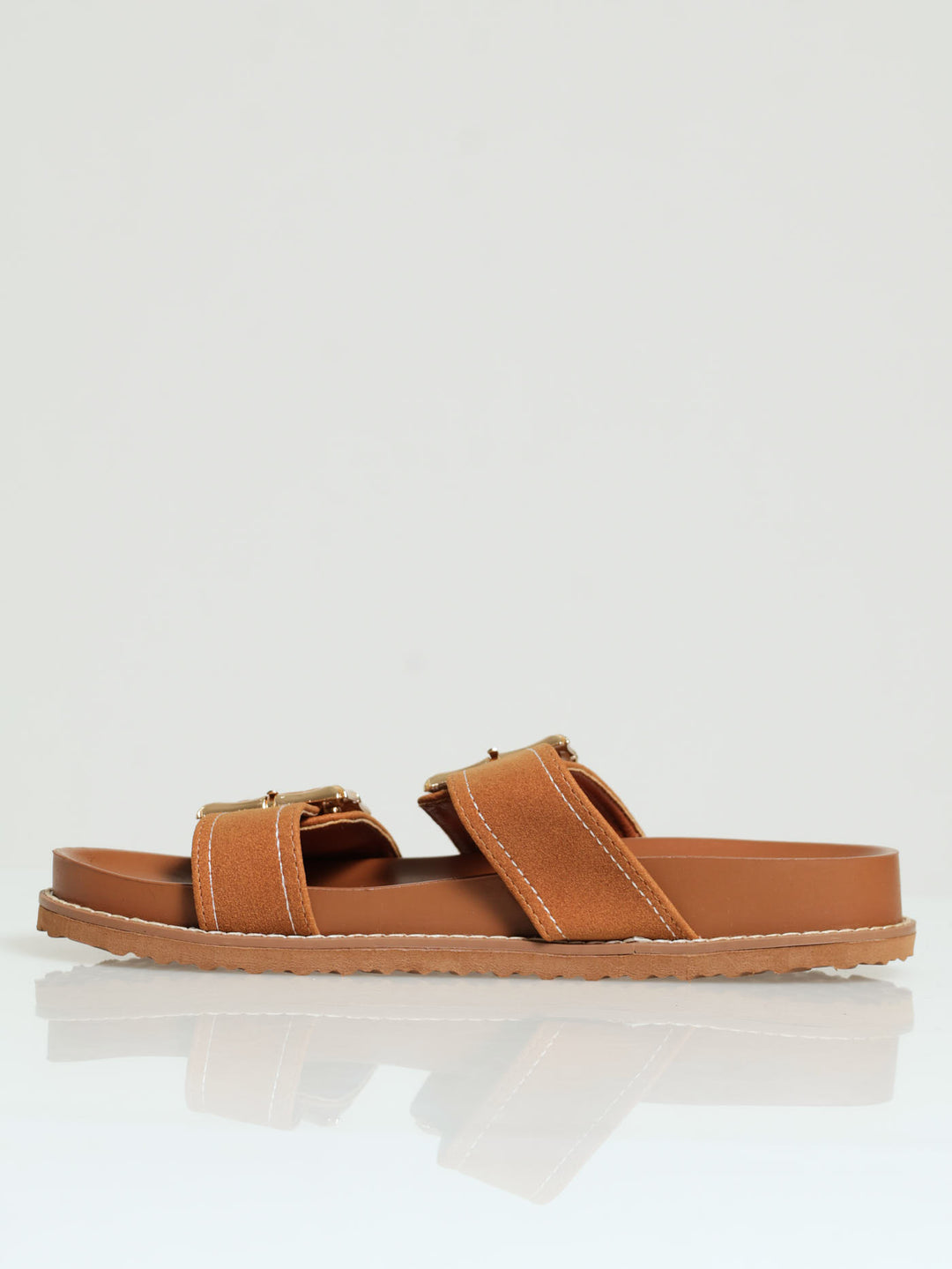 Bamboo Buckle Detail Birkie - Tan